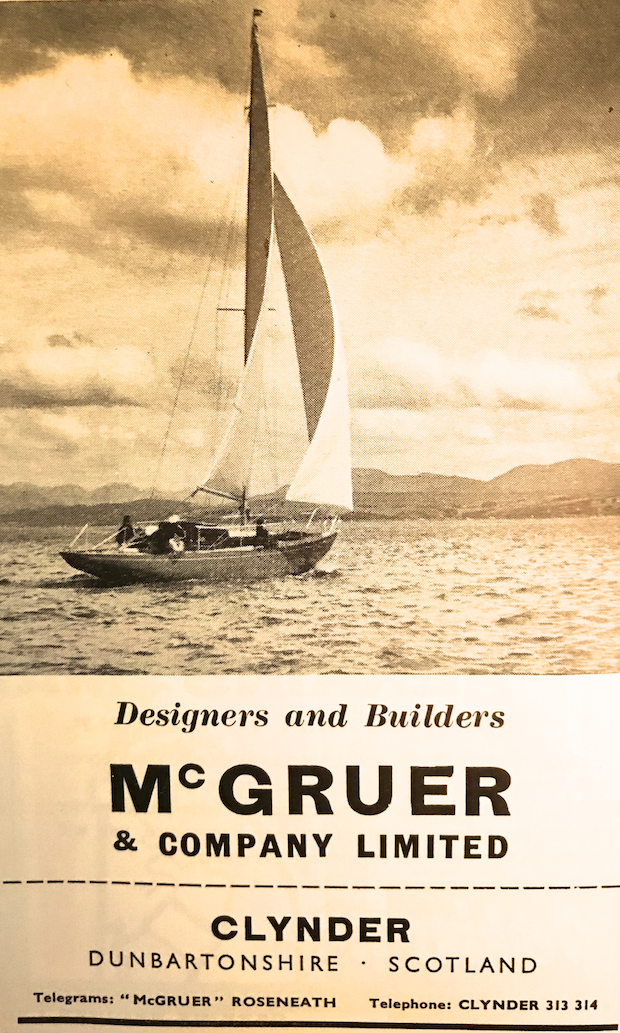 McGruer : Advert from Lloyd's Register of Yachts, 1960