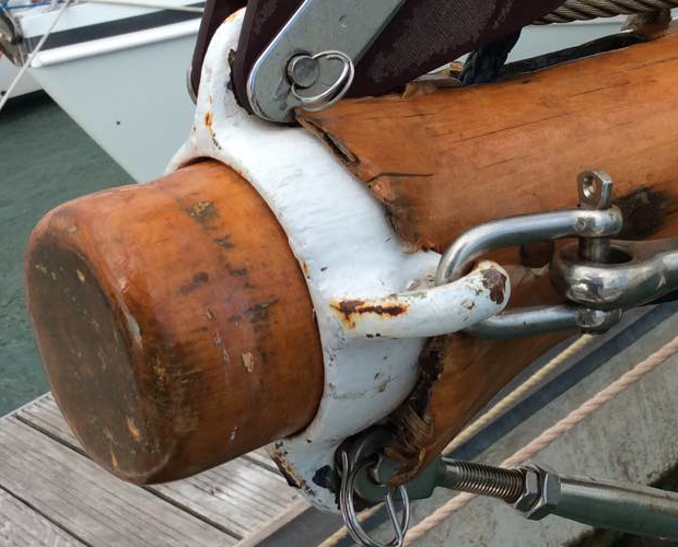 Lindy II's reamed bowsprit