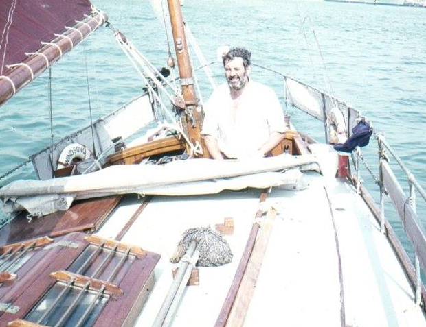 Dad sailing Windsong