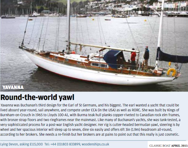 Yavanna in Classic Boat, April 2015